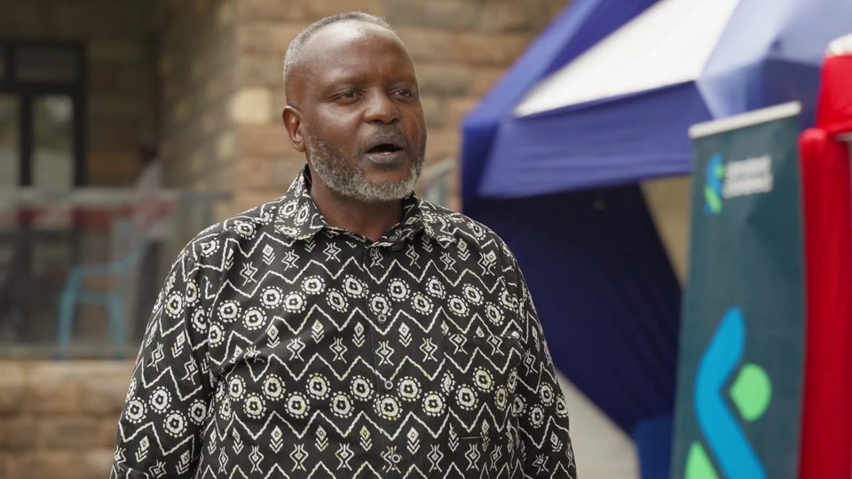 Interview frame from the Standard Chartered pension fund film